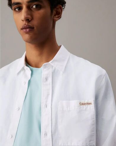 Ανδρικό Μακρυμάνικο Πουκάμισο Calvin Klein - Linen Cotton