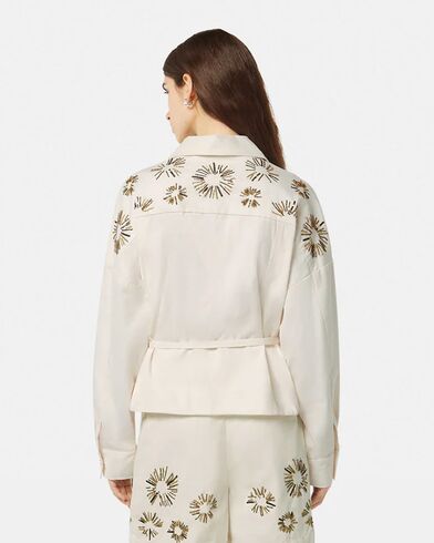 Scotch &amp; Soda - Embellished Belted Cotton Trucker Jacket   