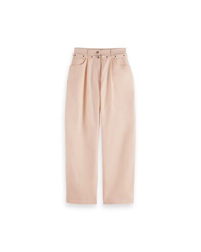Scotch &amp; Soda - Aster High Rise Wide Leg Cotton Pant   