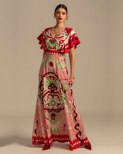 Peace And Chaos - Mandala Long Dress   