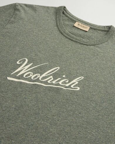 Ανδρική Κοντομάνικη Μπλούζα Woolrich - Mouline Jersey Logo