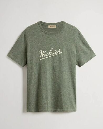 Ανδρική Κοντομάνικη Μπλούζα Woolrich - Mouline Jersey Logo