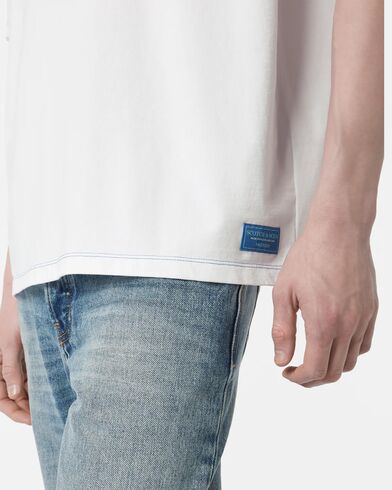 Scotch &amp; Soda - Pigment Printed Back Artwork Loose Fit Short-Sleeved T-Shirt   