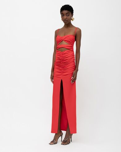 Mallory The label - Raisa Maxi Ruched Cutout Dress   
