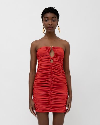 Mallory The label - Maisha Strapless Mini Dress With Gold Detail    