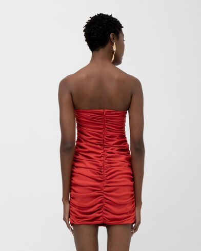 Mallory The label - Maisha Strapless Mini Dress With Gold Detail    