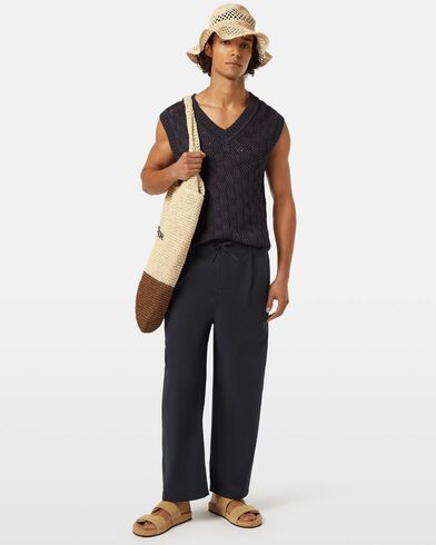 Scotch &amp; Soda - Pleated Relaxed Straight Cotton-Blend Seersucker Jogger  