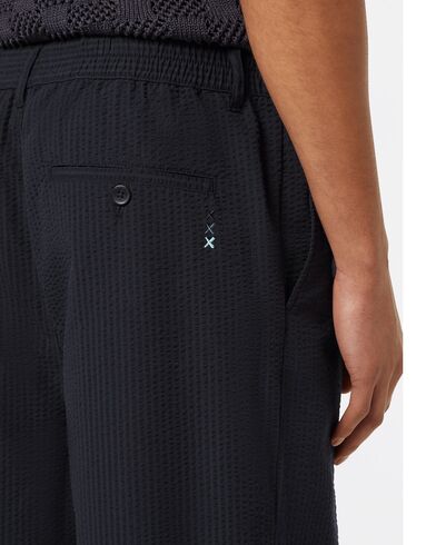 Scotch &amp; Soda - Pleated Relaxed Straight Cotton-Blend Seersucker Jogger  