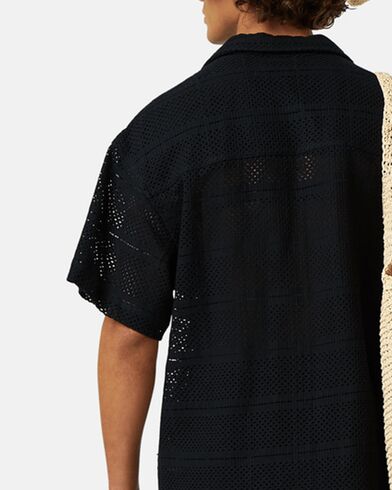 Scotch &amp; Soda - Crochet Short-Sleeved Relaxed-Fit Shirt   