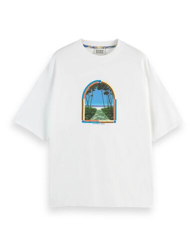 Scotch &amp; Soda - Loose Fit Front Chest Artwork T-Shirt   