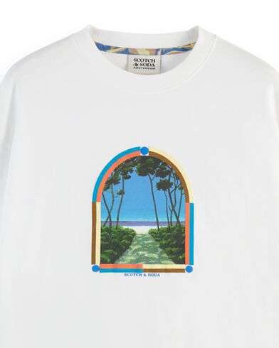 Scotch &amp; Soda - Loose Fit Front Chest Artwork T-Shirt   