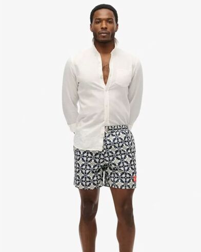 Ανδρικό Σορτς Μαγιό Superdry - D3 Ovin Tile Print 17