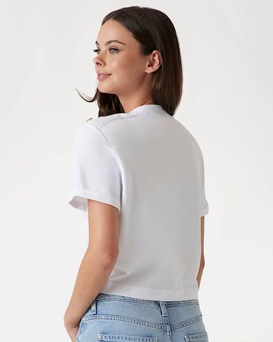 Γυναικεία Κοντομάνικη Μπλούζα Guess - Cn Ss Cropped Washed Logo