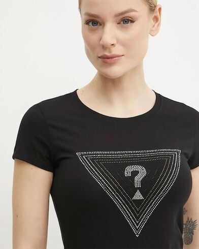 Γυναικεία Κοντομάνικη Μπλούζα Guess - Ss Triangle Ombre R3