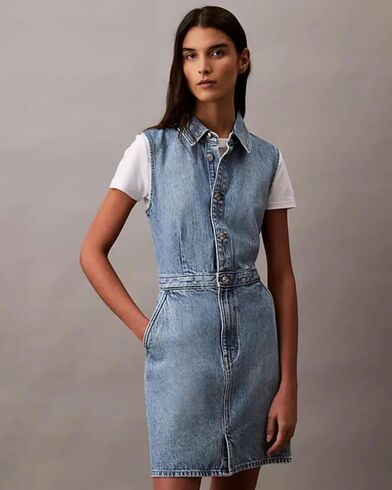 Calvin Klein - Slvlss Denim Truckerdress   