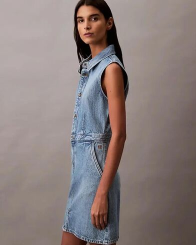 Calvin Klein - Slvlss Denim Truckerdress   