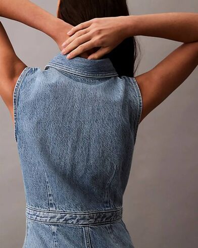 Calvin Klein - Slvlss Denim Truckerdress   