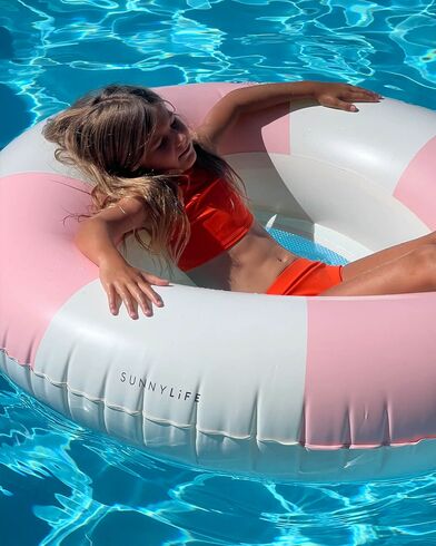 Γυναικείο Φουσκωτό Στρώμα Θαλάσσης Sunnylife - Luxe e Ring Stole My Heart Pink Stripe