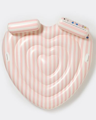 Unisex Φουσκωτό Στρώμα Θαλάσσης Sunnylife - Heart Lie-On Stole My Heart Pink Stripe