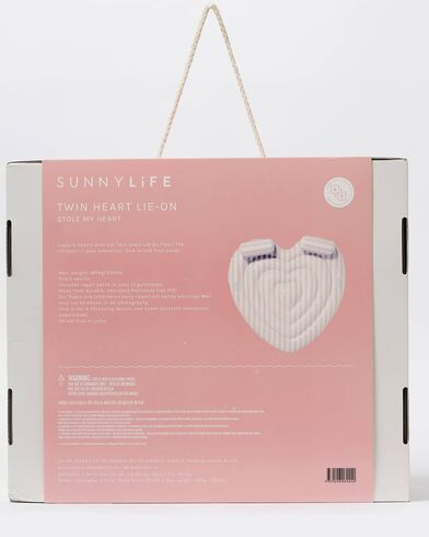 Unisex Φουσκωτό Στρώμα Θαλάσσης Sunnylife - Heart Lie-On Stole My Heart Pink Stripe