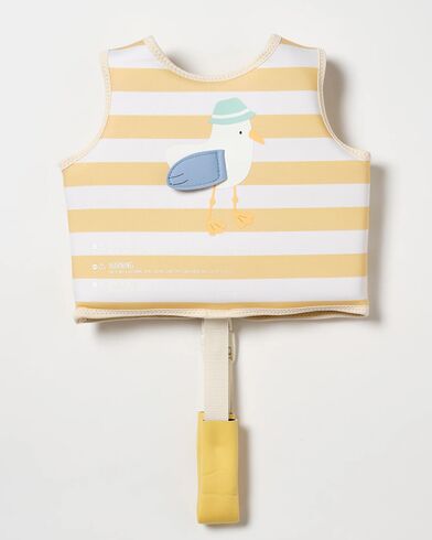 Παιδικό Φουσκωτό Γιλέκο Θαλάσσης Sunnylife - Sid the Seagull Mustard Stripe