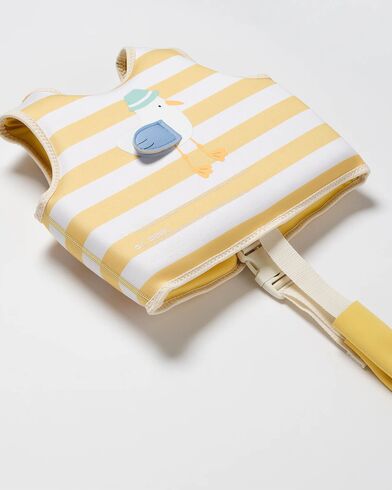 Παιδικό Φουσκωτό Γιλέκο Θαλάσσης Sunnylife - Sid the Seagull Mustard Stripe