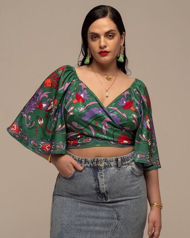 Peace And Chaos - Aloe Wrap Crop Top 