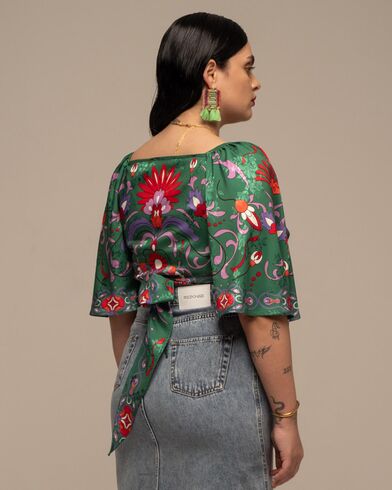 Peace And Chaos - Aloe Wrap Crop Top 