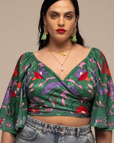 Peace And Chaos - Aloe Wrap Crop Top 