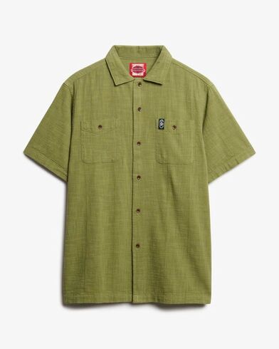 Ανδρικό Κοντομάνικο Πουκάμισο Superdry - D2 Stud Merchant Ss Textured