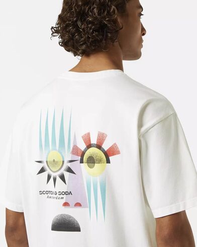 Ανδρική Κοντομάνικη Μπλούζα Scotch &amp; Soda - Relaxed-Fit Front And Back Artwork