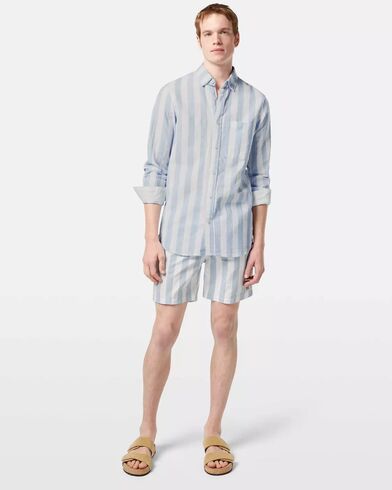 Ανδρικό Μακρυμάνικο Πουκάμισο Scotch &amp; Soda - Yarn-Dyed Linen Blend Striped