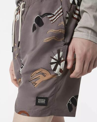 Ανδρικό Σορτς Μαγιό Scotch & Soda - Printed Mid-Length
