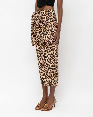 Mallory The label - Amaka Linen Wrap Drapped Skirt  
