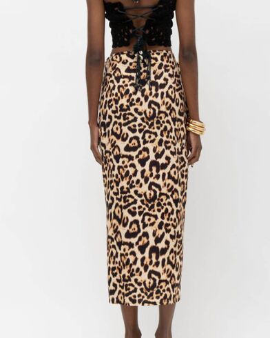 Mallory The label - Amaka Linen Wrap Drapped Skirt  