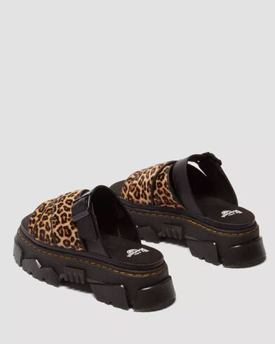 Dr Martens - Mattison Slide Mini Leopard Hair On Sandals  