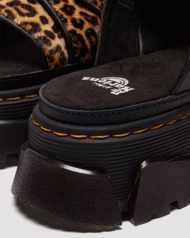 Dr Martens - Mattison Slide Mini Leopard Hair On Sandals  