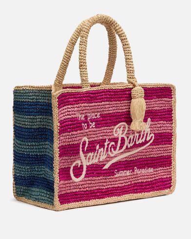 Γυναικεία Τσάντα Mc2 Saint Barth - Colette Raffia-Stripes Multic 2132 Emb