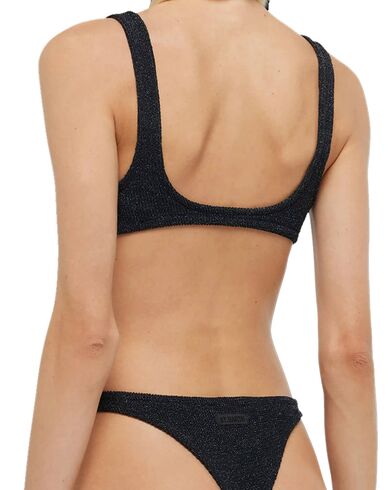 Mc2 Saint Barth - Pamy W-Crinkle Low Neckline Bralette Bikini Top-Crinkle Lurex 00  