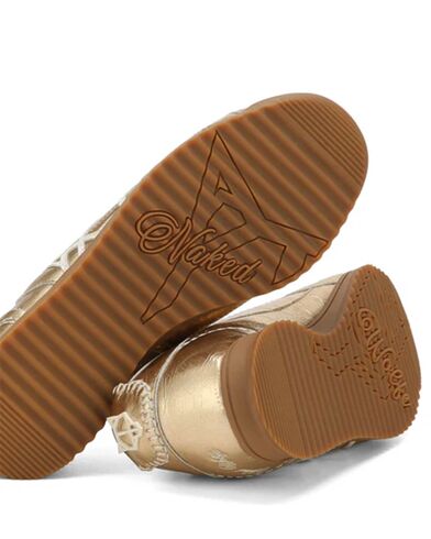 Γυναικεία Sneakers Naked Wolfe - Exposure Crinkle Leather Gold