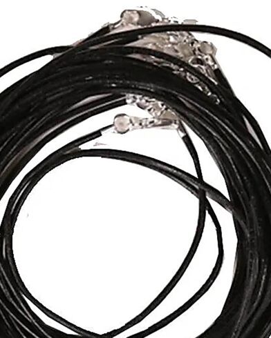 Γυναικείο Κολιέ Mani - Leather lace with lobster clasp