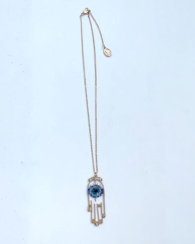 Γυναικείο Κολιέ Ariana Ost - Healing Crystal Hamsa