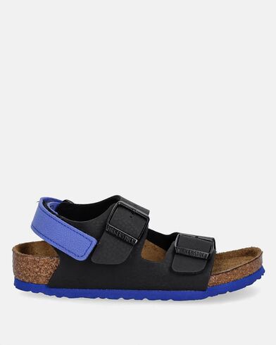 Birkenstock - S25 Synthetics Milano As Kids Bf Desert Soil Black/Ublu   