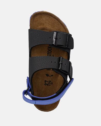 Birkenstock - S25 Synthetics Milano As Kids Bf Desert Soil Black/Ublu   