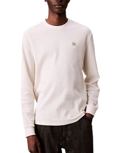 Calvin Klein - Ls Waffle Badge Crewnk Tee  