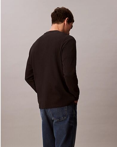 Ανδρική Κοντομάνικη Μπλούζα Calvin Klein - Ls Waffle Badge Crewnk