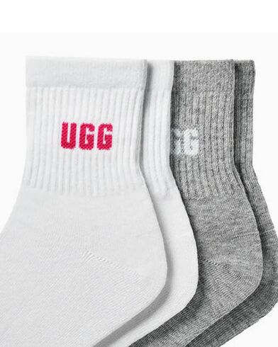 Ugg - Quinlin Logo Quarter 2 Pack Socks   