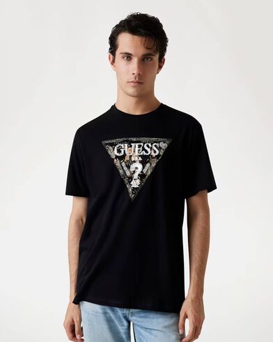 Ανδρική Κοντομάνικη Μπλούζα Guess - Ss Cn Guess Triangle