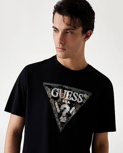 Ανδρική Κοντομάνικη Μπλούζα Guess - Ss Cn Guess Triangle
