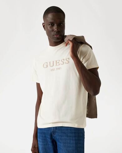 Ανδρική Κοντομάνικη Μπλούζα Guess - Ss Cn Guess Box Logo